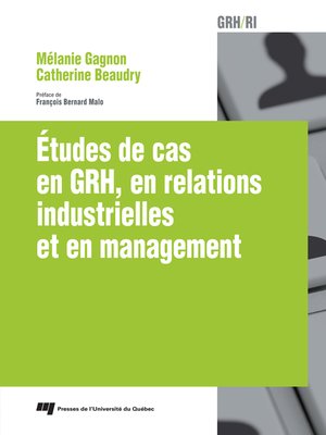 cover image of Études de cas en GRH, en relations industrielles et en management